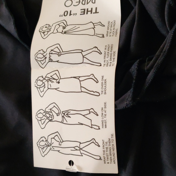 Black Pareo Cover up by Niki Bridges - One Size - Picture 4 of 7